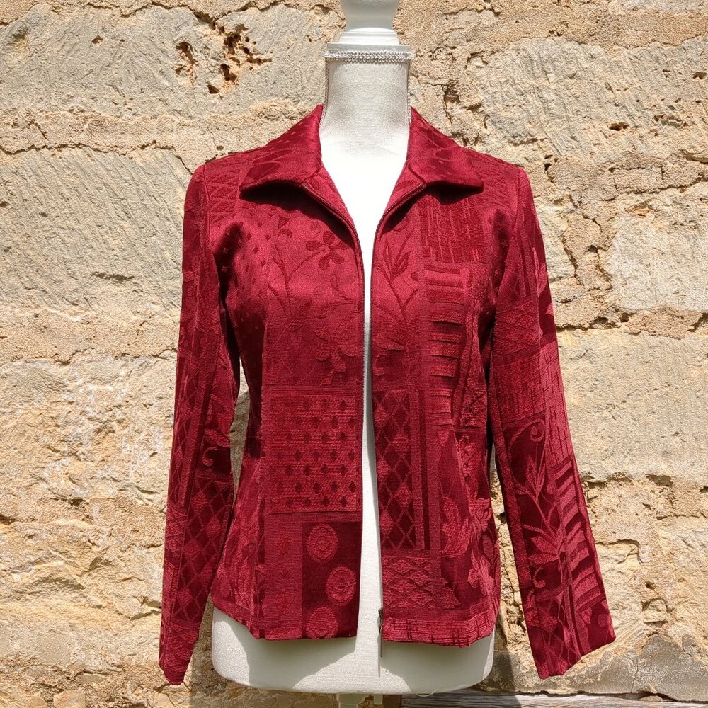 Red Renaissance Jacket with Zipper PS